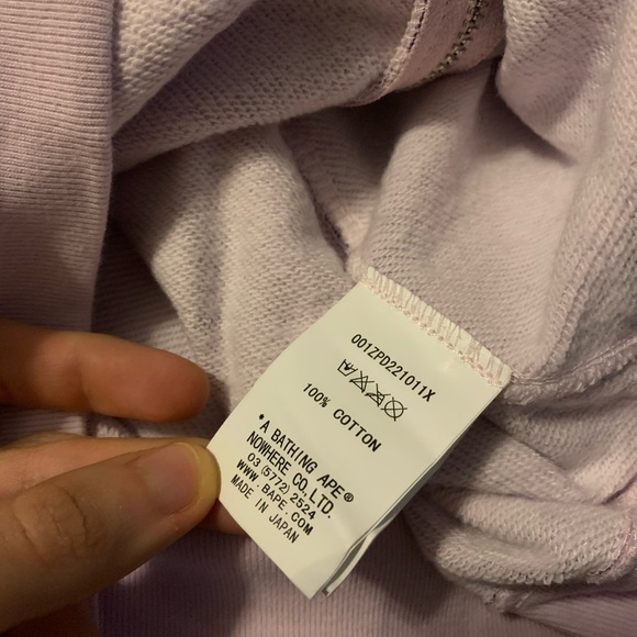 Bape A Bathing Ape Purple Japan Shark Hoodie - Picture 5 of 8